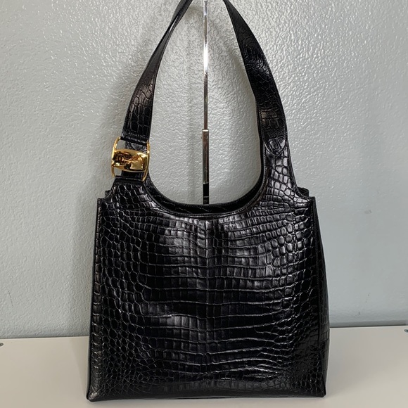 Salvatore Ferragamo Handbags - Ferragamo crocodile embossed hobo/shoulder bag